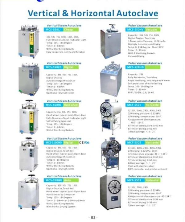 Vertical & Horizontal Autoclave